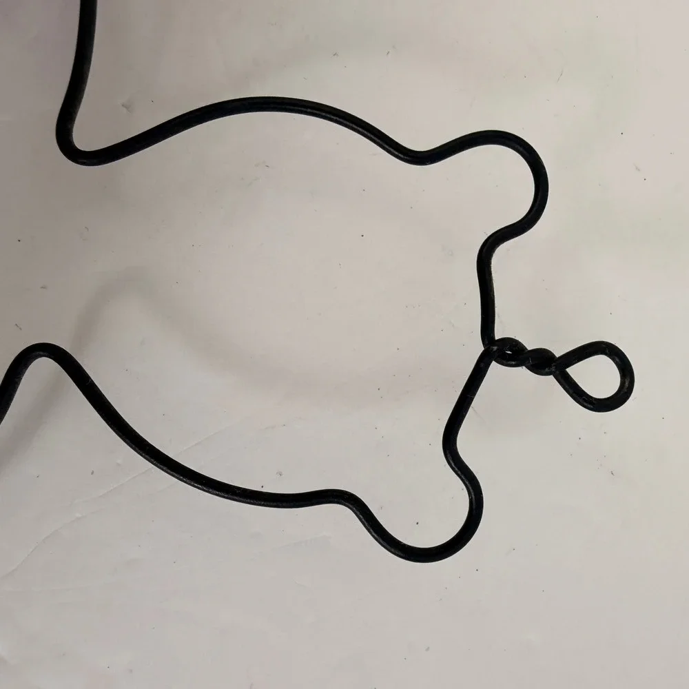 Primitive Country Teddy Bear Wire Wall Towel Holder Wood Dowel Farmhouse Decor